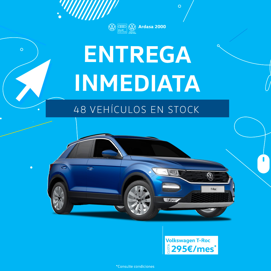 ¿Estás buscando el mejor SUV Volkswagen al mejor precio? ¡Ardasa 2000 te lo trae! 
🚗 Volkswagen T-Roc con una cuota de 295€/mes.
💵 Entrada de 5.000€.
🔍 Trámite 100% online.
🚨 Entrega inmediata.

¡Date prisa! ➡️ bit.ly/3xe1lbW