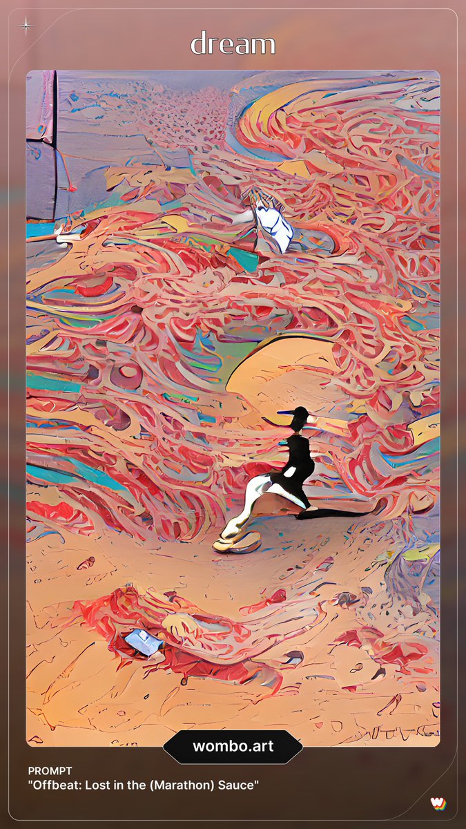 DBKOffbeat's tweet photo. this month's episode title — Offbeat: Lost in (Marathon) Sauce — as @WOMBO art. make sure to give it a listen:

🎧 spotify: https://t.co/rsIGCs7W80 
🧡 soundcloud: https://t.co/OChJAgT3lO 
🍎 https://t.co/8md6CaJhfJ https://t.co/wEbzuU2joW