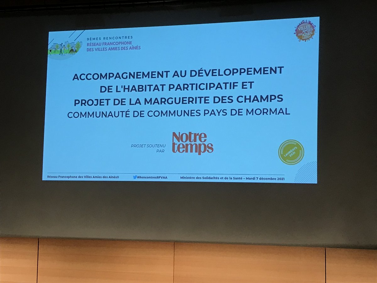 ChrisDelliere's tweet photo. #RencontresRFVAA. Remise des #Prix aux lauréats du concours VADA "Des habitats pour des vieillissements". @marieauffret_ @NotreTemps récompense l'initiative "Accompagnement au dvlpt de l'habitat participatif - L'ex. de la Marguerite des champs" CC Pays de Mormal. 👏Félicitations! https://t.co/f7PxJ68a0t
