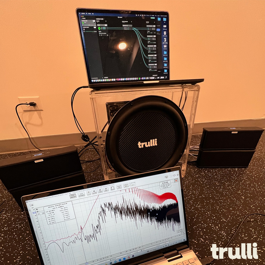 Versatile, stackable, and loud! Experimenting with multiple JAM5's and one of our see-thru sub prototypes. So many possibilities.
 
#trulli #trullaudio #JAM5 #portableHiFi #music #musicisthebest