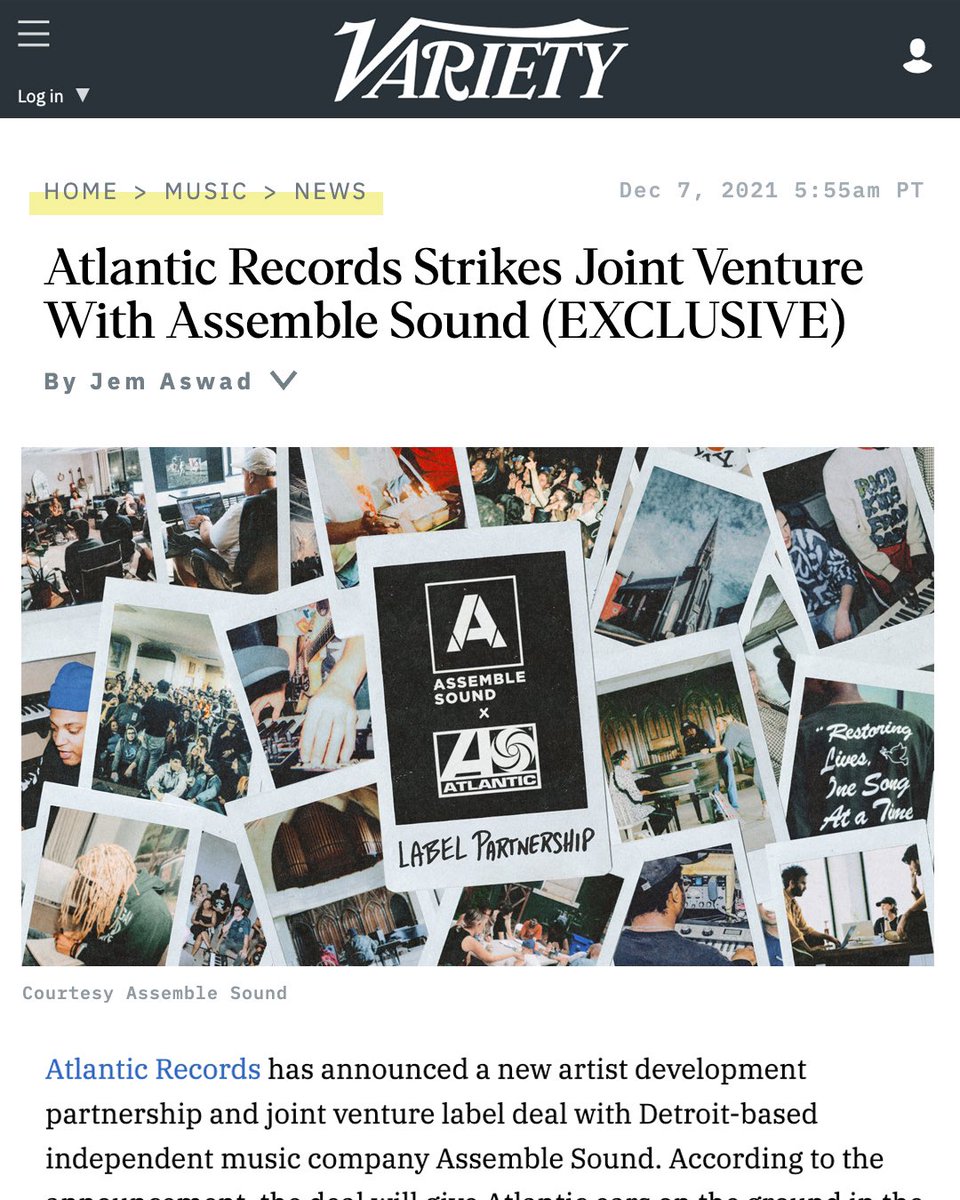 it’s crazy that this <a href="/Variety/">Variety</a> headline is not photoshopped. we couldn’t be more excited to announce our artist development and record label partnership with <a href="/AtlanticRecords/">Atlantic Records</a> in Detroit. 

variety.com/2021/music/new…