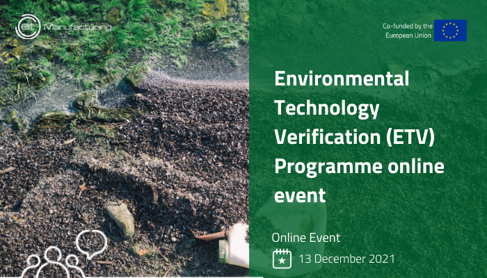 ♻️Tune in for the Environmental Technology Verification programme online event and explore how the initiative powers breakthrough #innovation in the field of #circulareconomy! 

💻Registration is open to everyone; apply today👉bit.ly/3DxpDPA
