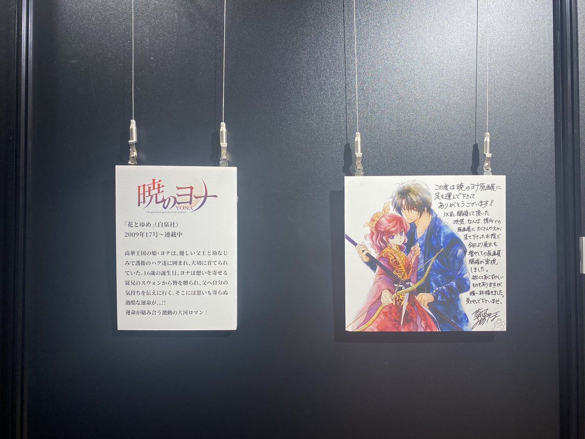 chan_ab_'s tweet photo. 暁のヨナ原画展🥲🤍
1巻が出た中学の時から今まで何百回読み返したか…
小さい頃はお金なくて漫画しか買えなかったけど、こうして社会人になって自分のお金で応援できる幸せって贅沢だ〜 https://t.co/FzsshpJXmR