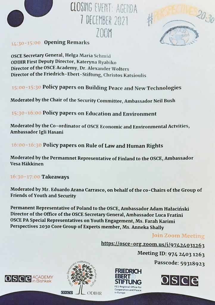 AdamHalacinski's tweet photo. Happy to be part of the closing event of this extrordinary project. Read the recommendations to understand why #YOUTH participation in #OSCE works is important for incoming 🇵🇱 #OSCE2022POL https://t.co/LiDO5hjZBA