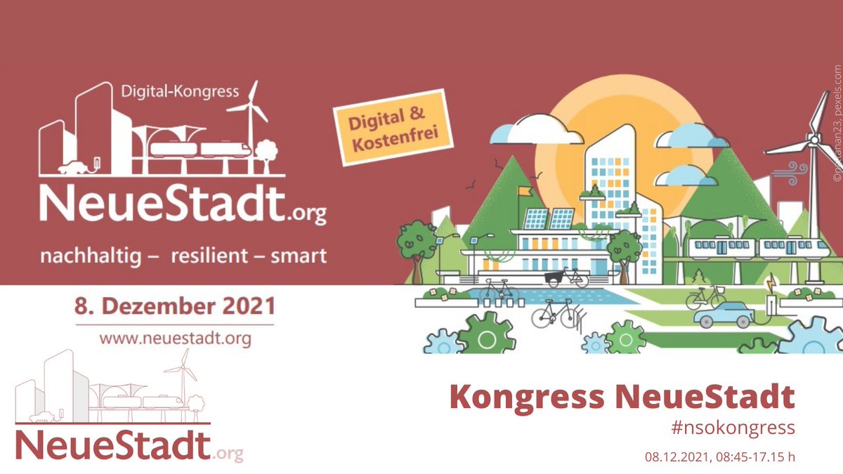 Letzte Chance! Melden Sie sich jetzt noch kostenfrei zu unserem ersten Digital-Kongress NeueStadt.org an! Weitere Informationen und die Anmeldung finden Sie auf neuestadt.org/programm #nsokongress