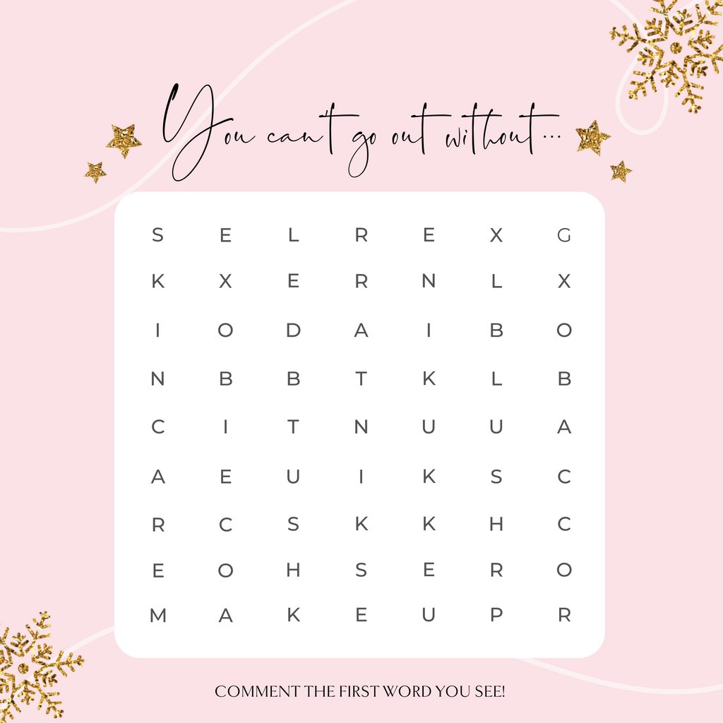 Roccaboxuk's tweet photo. The first word you see is the one thing you can't live without... what's yours? 

RT and let us know in the comment section below! 💕

#Roccababe #BeautyAddict https://t.co/ik1EAClyFX