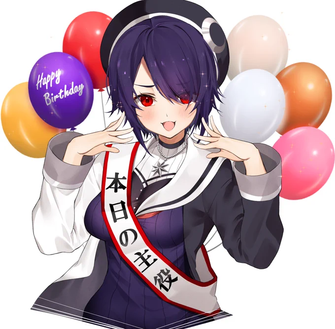 「今日の主役は私だ!!!」
お誕生日おめでとうございます🎉
#あおぎり高校美術部
#音霊魂子
#音霊魂子生誕祭2021 