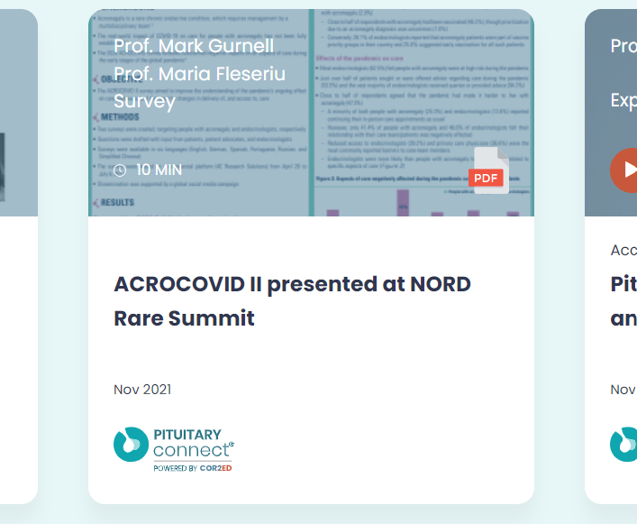 We presented the findings of our international ACROCOVID survey of the impact of #Covid19 on the lives of people living w/ #acromegaly and on its management <a href="/RareDiseases/">National Organization for Rare Disorders (NORD)</a> #NORD Summit.
See the poster 👉 ow.ly/eHGz50H3vL8
<a href="/MariaFleseriu/">Dr. Maria Fleseriu</a> #RareDisease #endocrinology #pituitary