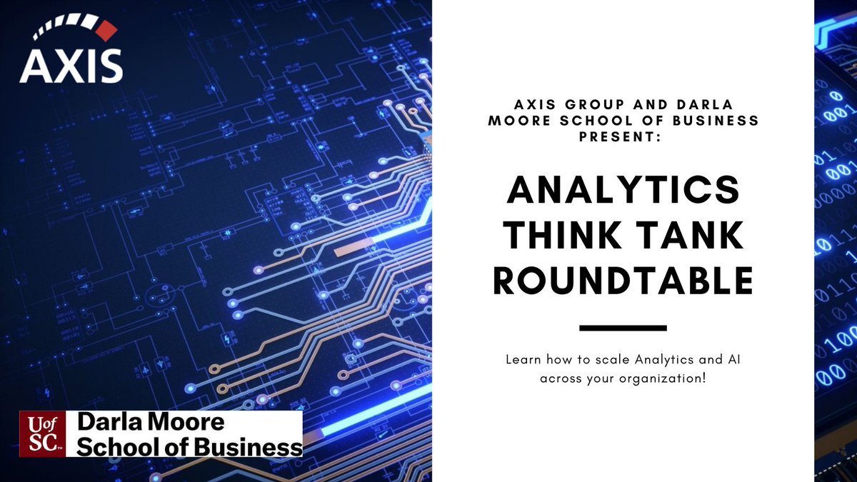 axisgroup's tweet photo. Struggling to scale #analytics and #AI across your organization? Join #AxisGroup and @MooreSchool on January 19th as we co-host an exciting Think Tank with leading experts on the topic: Ira Cohen, Ben Schein, Eric Maloney and Mike Kelly! Register here: https://t.co/o7LBHftQ3L https://t.co/xFdxBrakIS