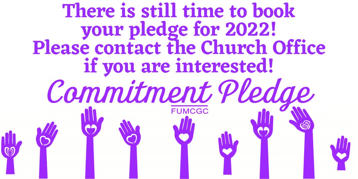 Church, if you have not committed a pledge for the 2022 year, you still have time to do so! Contact Jenny in the Church office if you would like to make a pledge! https://t.co/gVJh5XLWsN