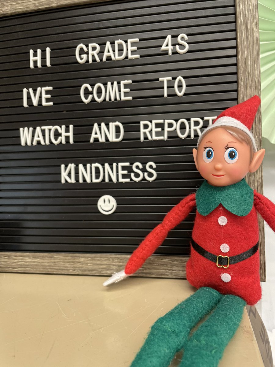 barboursme5's tweet photo. On Monday we had a little visitor come and join us for the month of December. #elfintheclassroom #christmas2021 @stmaryselem @NLESDCA https://t.co/izL3pyCUtq
