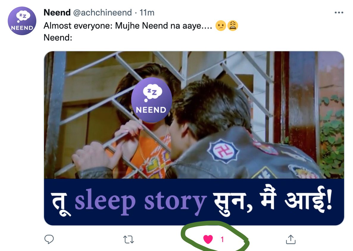 As an early-stage startup founder, me posting from Neend's handle and then liking the content myself 😅

(1/2)  We are aiming to build a strong Growth team, any referrals would be helpful :) RT for good Karma 🙏