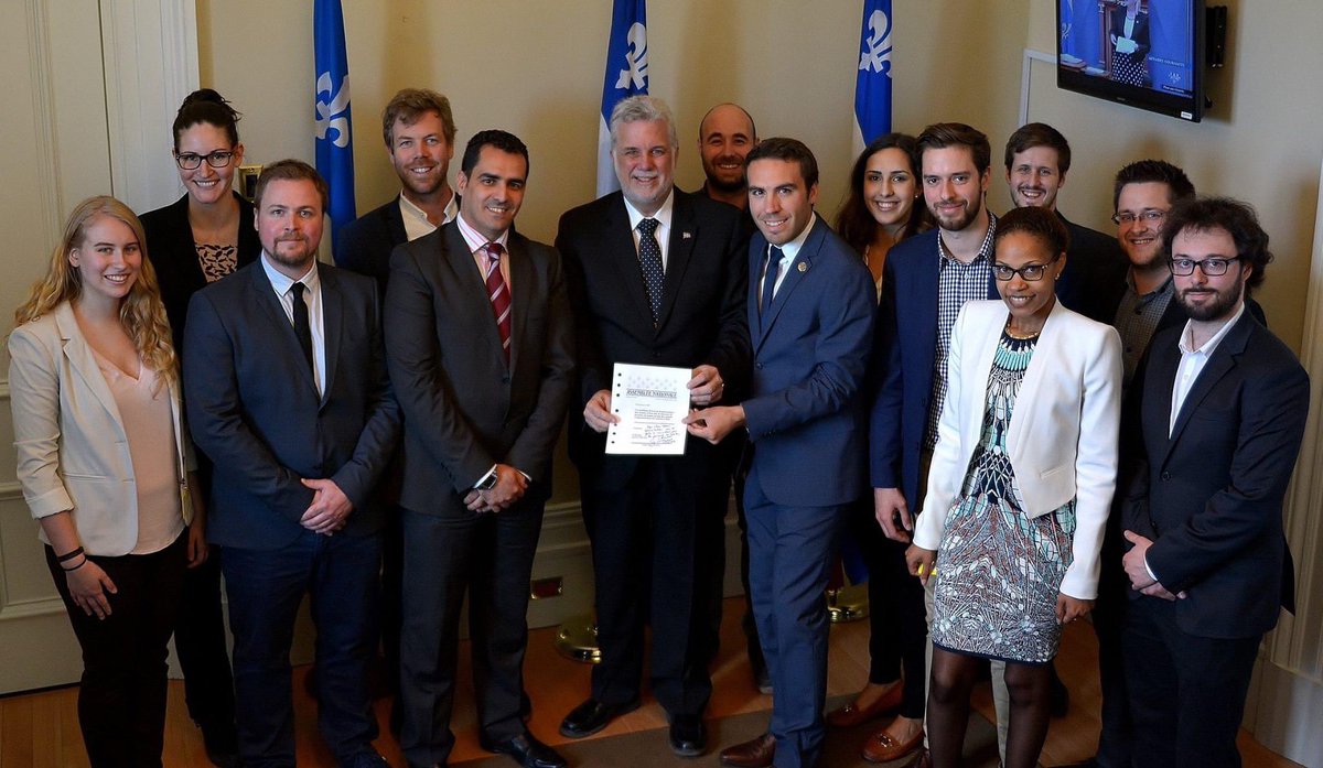 JeanHabel's tweet photo. Il y a 5 ans, l’ #assnat adoptait à l’unanimité le PL n° 693 voulant favoriser la présence de jeunes au sein des C.A. des sociétés d’État. C'est une fierté d'avoir été la voix de ma génération pendant le cheminement de ce projet de loi qui entre en vigueur aujourd’hui. #polqc https://t.co/7zsqhCpTzg