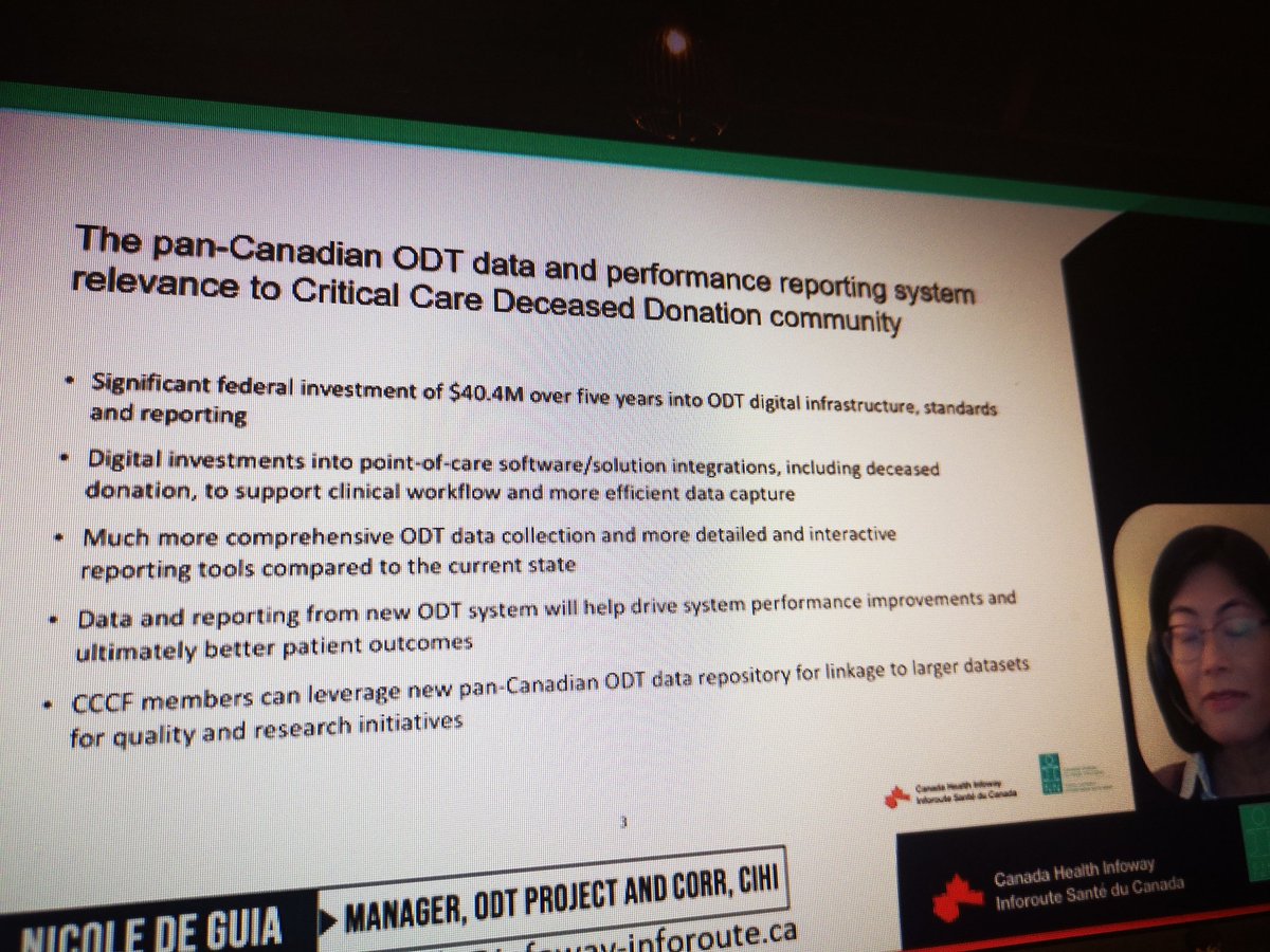 sonny dhanani (@sonnydhanani) on Twitter photo Year 3 of $40 mill project to develop Canadian data and performance reporting system for organ donation and transplantation. You might think this already happens. It doesn't. Game changer. <a href="/Infoway/">Infoway</a> <a href="/CIHI_ICIS/">CIHI_ICIS</a> <a href="/CNTRP/">Canadian Donation and Transplant Research Program</a> <a href="/TrilliumGift/">Trillium Gift of Life Network (Ontario Health)</a> <a href="/CanadasLifeline/">Canadian Blood Services</a> <a href="/CCCForum/">CCCF</a>. Year 3 of $40 mill project to develop Canadian data and performance reporting system for organ donation and transplantation. You might think this already happens. It doesn't. Game changer. <a href="/Infoway/">Infoway</a> <a href="/CIHI_ICIS/">CIHI_ICIS</a> <a href="/CNTRP/">Canadian Donation and Transplant Research Program</a> <a href="/TrilliumGift/">Trillium Gift of Life Network (Ontario Health)</a> <a href="/CanadasLifeline/">Canadian Blood Services</a> <a href="/CCCForum/">CCCF</a>.