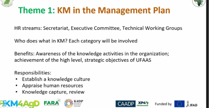 FARAinfo's tweet photo. Ms. Elizabeth Asiimwe, representative of UFAAS at the Maiden Knowledge Management for Agricultural Development Conference. Emphasis on the need for national knowledge partnerships for Agricultural Development was made.
#KM4AgDChallenge #CAADPXP4Programme https://t.co/ap82PBtfqv