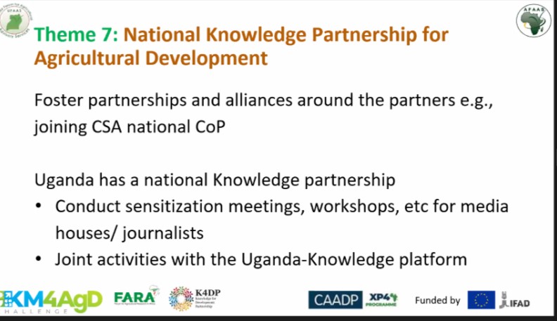 FARAinfo's tweet photo. Ms. Elizabeth Asiimwe, representative of UFAAS at the Maiden Knowledge Management for Agricultural Development Conference. Emphasis on the need for national knowledge partnerships for Agricultural Development was made.
#KM4AgDChallenge #CAADPXP4Programme https://t.co/ap82PBtfqv