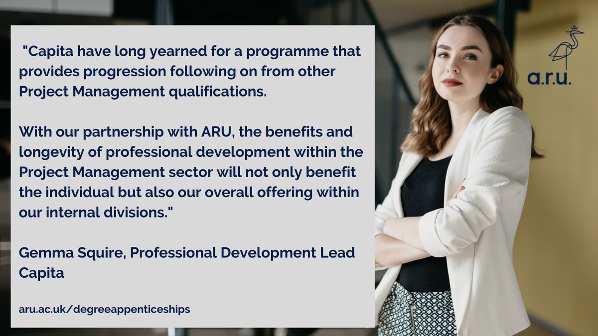 degreesatwork's tweet photo. Delighted to welcome our first Project Manager Degree Apprentices with @CapitaPlc @CapitaCareers. It's been a pleasure to co-create the degree apprenticeship with them for their internal staff. #ARUProud https://t.co/0dL2gnQqWg