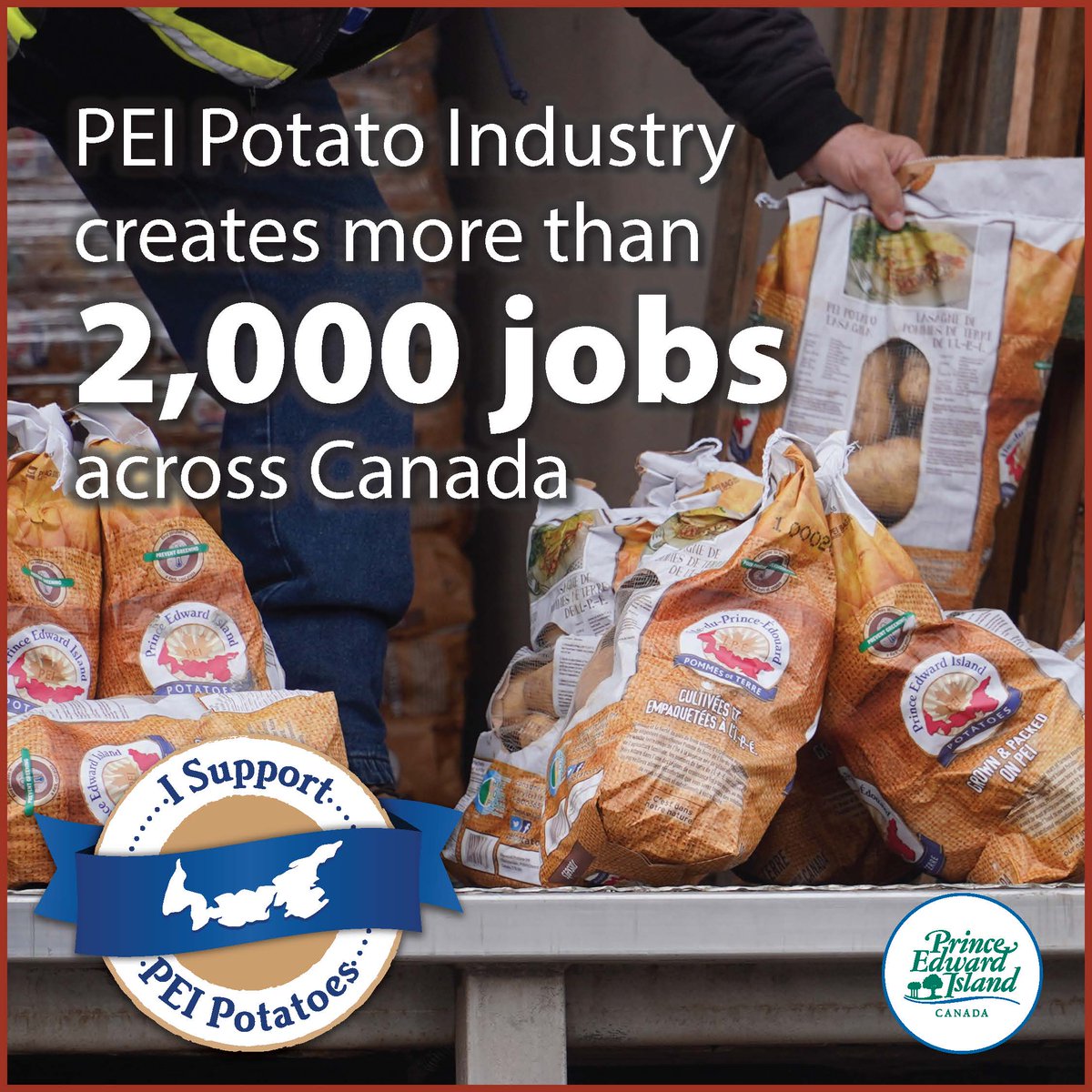 Our potato sector contributes to Canada's economy.
#ISupportPEIPotatoes  princeedwardisland.ca/PEIPotatoFacts <a href="/PEIPotatoes/">PEI Potatoes</a> <a href="/AgInfoPEI/">PEI Agriculture</a>