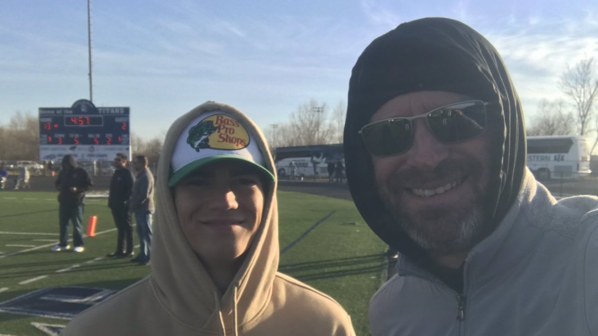 Had a great time with my guy @noah_walters12 watching <a href="/ReiverFootball/">IWCC Reiver Football</a> get the win Saturday afternoon! Thanks <a href="/CoachStrohmeier/">Scott Strohmeier</a> and <a href="/CoachReeseB/">Reese Baumgartner</a> for the tour and for your time!