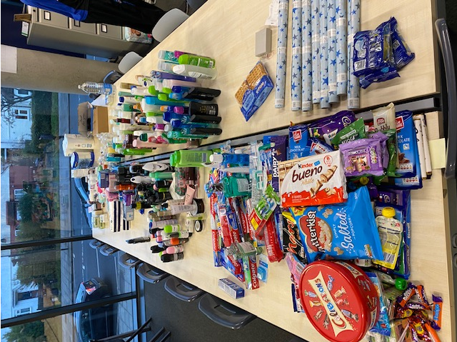 Wiseman6F's tweet photo. I would like to congratulate 6th Form students for an overwhelming response to this year's 6th form charity, Acton Homeless Concern. The photos below are what they have donated since last Friday. The pictures really do not do it justice. Boxes will be delivered tomorrow morning https://t.co/qEmYNugJBZ