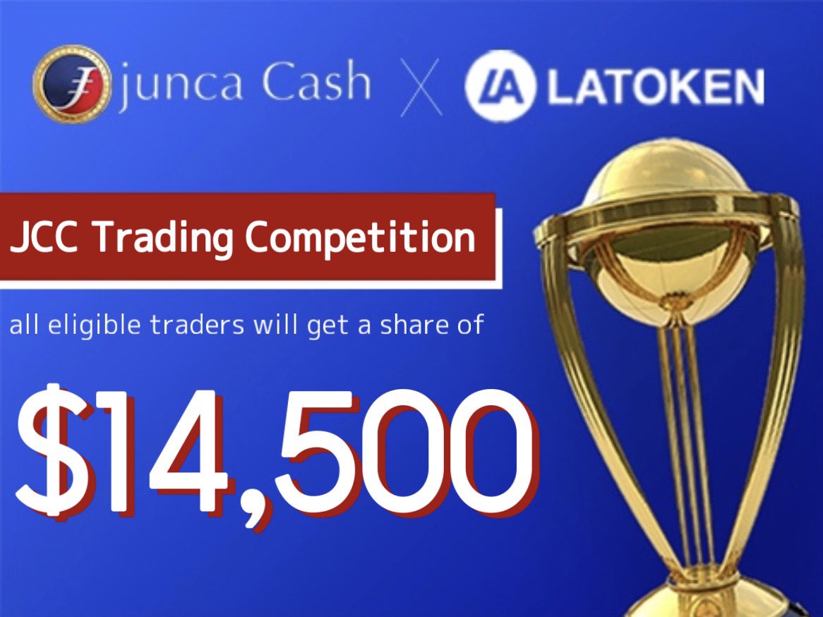 We are pleased to announce the launch of the JCC Trading Competition on LATOKEN Exchange🏆✨

In this competition, all eligible traders who trade a minimum amount of 230 JCC tokens on LATOKEN will receive a share of 14,500 JCC tokens.