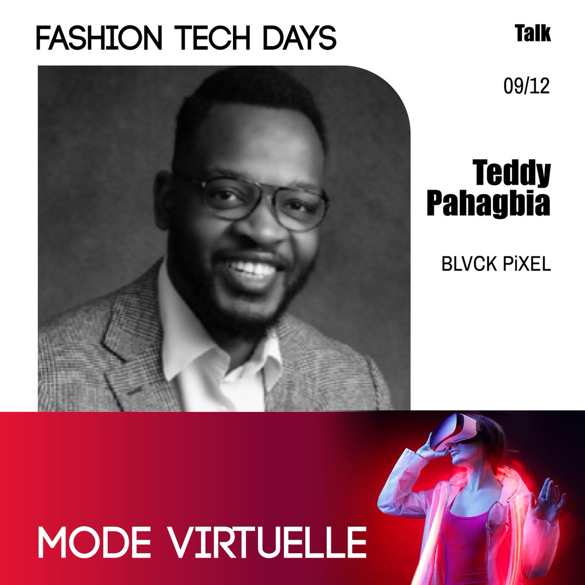 Surnommé “@mr_metaverse ” et fondateur de <a href="/blvck_pixel/">BLVCKPIXEL</a>, Teddy Pahagbia fait parti du "Top 30 des personnes les plus influentes du Métavers”. Retrouvez son intervention aux #fashiontechdays le jeudi 9 décembre 

👉 Pour y participer, inscrivez-vous : lnkd.in/e42A2XQf