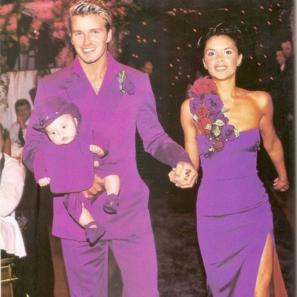 spice_invaders's tweet photo. The first two Spice Girl weddings did not disappoint, aesthetically. While Mel B and Victoria have very different styles - cowboy hats ended up in both sets of wedding portraiture...were white cowboy hats really hot in ‘99?! https://t.co/v6JGXPyhq4