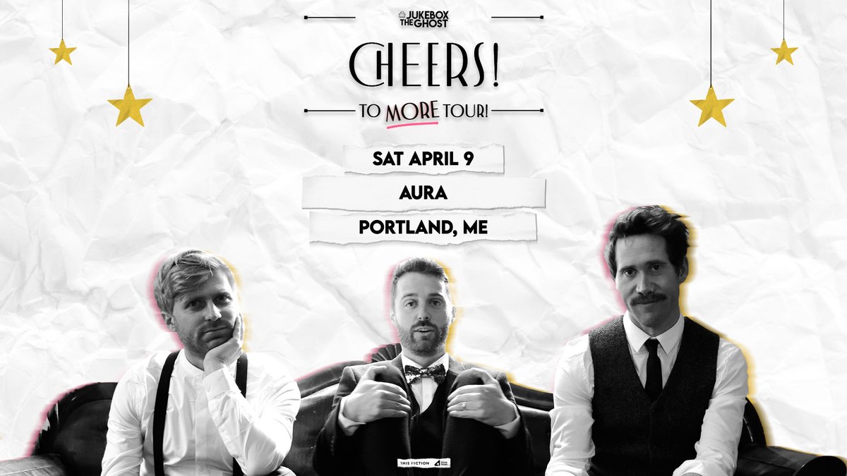 AuraMaine (@auramaine) on Twitter photo NEW SHOW :: <a href="/JukeboxtheGhost/">Jukebox the Ghost</a> brings their Cheers! To More Tour to AURA on Saturday, April 9th!
Tickets on sale Friday, December 10th at 10am!
🎟:: event.auramaine.com/040922 NEW SHOW :: <a href="/JukeboxtheGhost/">Jukebox the Ghost</a> brings their Cheers! To More Tour to AURA on Saturday, April 9th!
Tickets on sale Friday, December 10th at 10am!
🎟:: event.auramaine.com/040922