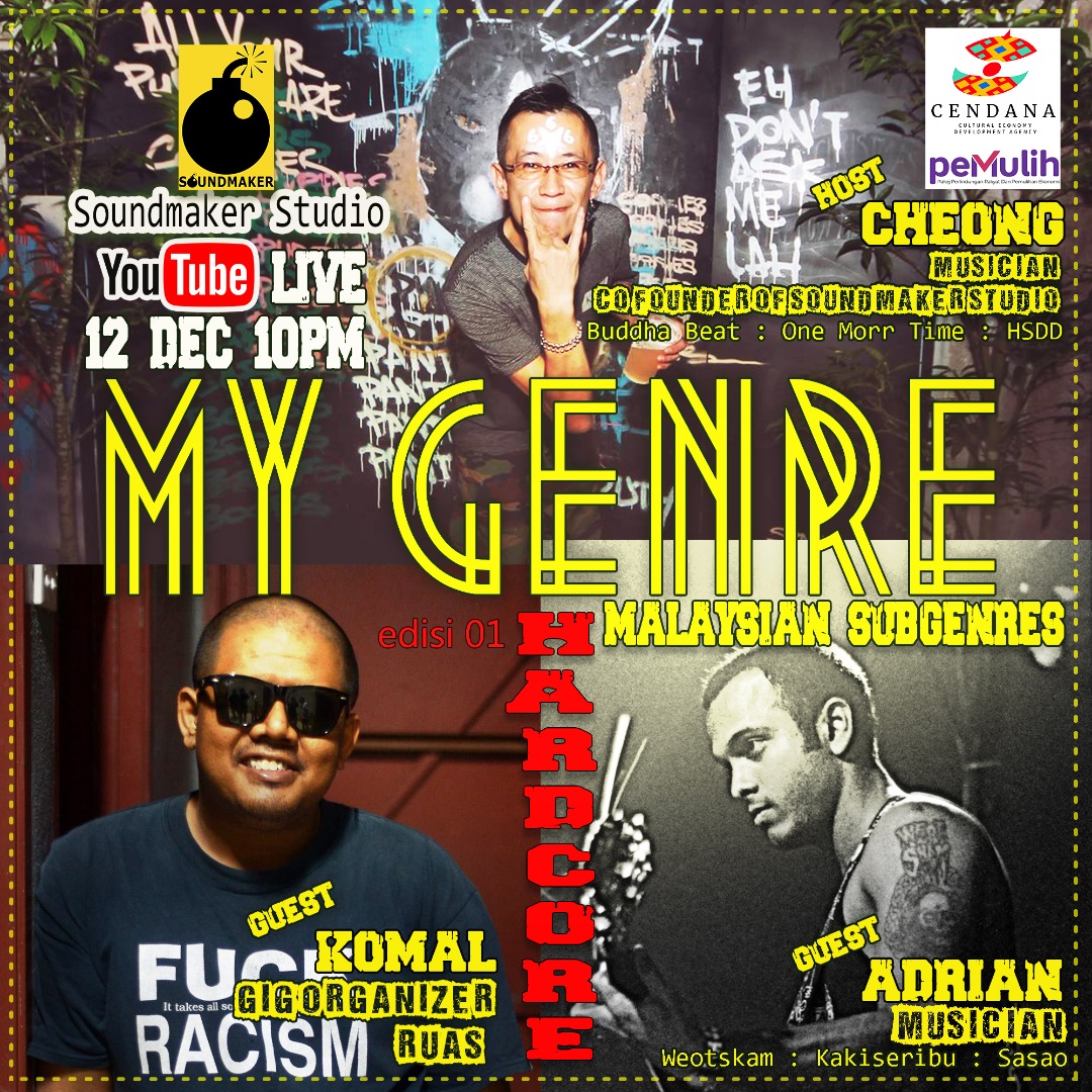 Jenn_Thompson's tweet photo. #ONLINE YOUTUBE LIVE : MY GENRE (Edisi 01 : Hardcore) hosted by #Cheong ft. guests #Komal (Gig Organizer Ruas) and #Adrian from #Weotskam #KakiSeribu #Sasao
SUNDAY December12 10pm
HERE : https://t.co/H1yLMITz9A https://t.co/xE7xacKfDm