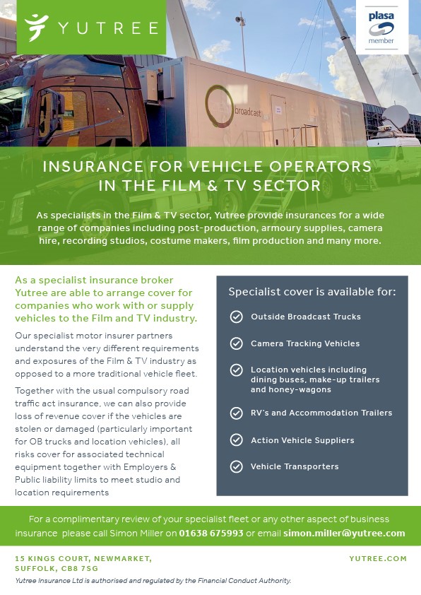 As media specialists, we arrange a variety of motor policies for companies who run or supply vehicles in the Film &amp; TV sector - here's a quick overview of where we can we help: