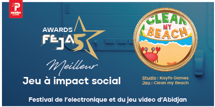 Le jeu vidéo "Clean my Beach" du studio Sénégalais <a href="/KayfoGames/">Kayfo Game Studio</a> remporte le #FejaAward dédié aux jeux vidéo Africains dans la catégorie « Best game for Good ».
#Gaming #Feja5
