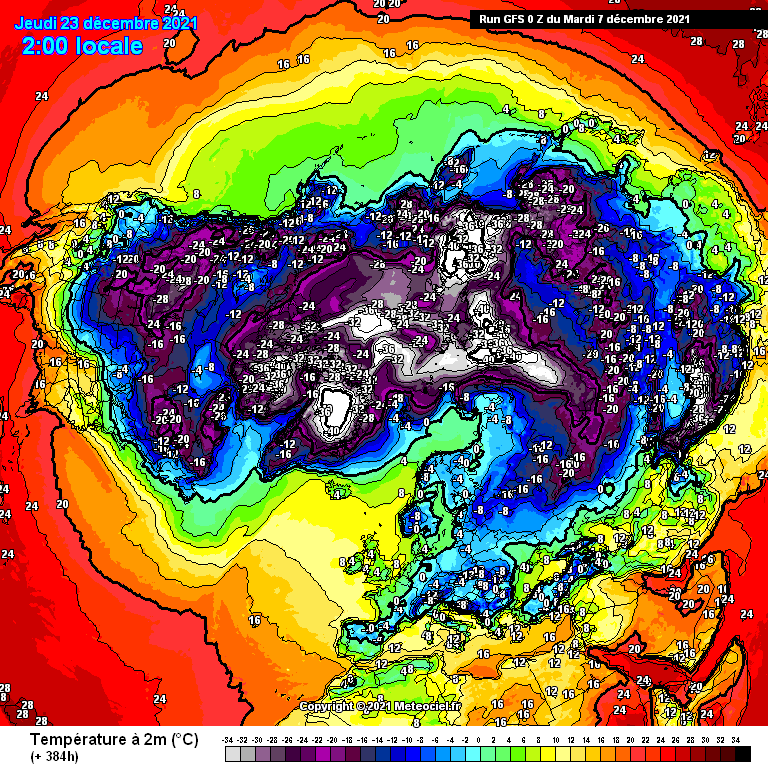 LeopoldHeinrich's tweet photo. By December 23 the Arctic is loaded with frigid cold air up to - 88C. It is important to understand that this air has double the density than normal air. The amount of cold is gigantic. When this air expands and spills over into the continents we will get a small ice age. #natgas https://t.co/WHXzoEeZXJ