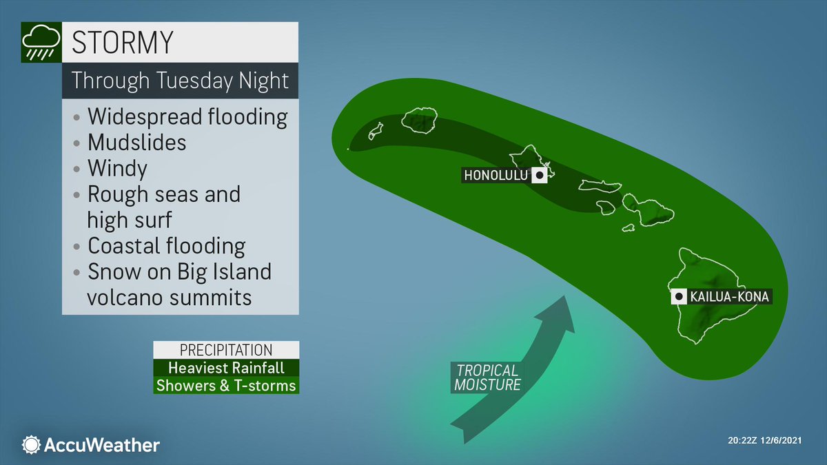 So far in December, Honolulu has reported over 93 times the amount of rainfall it received in November, with 7.71 inches falling on Monday alone: bit.ly/3pvEvZP