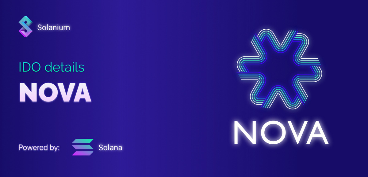 Gm Solanium family! Launching <a href="/NovaFinance_/">NOVA</a>  - IDO Guidelines

Nova is a programmable asset framework that allows people to access DeFi without having to learn complex financial management skills

Details ➡️  link.medium.com/II4dhnQ9Mlb