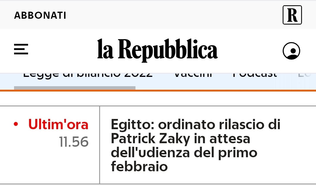 Commozione e speranza! #PatrickZaki