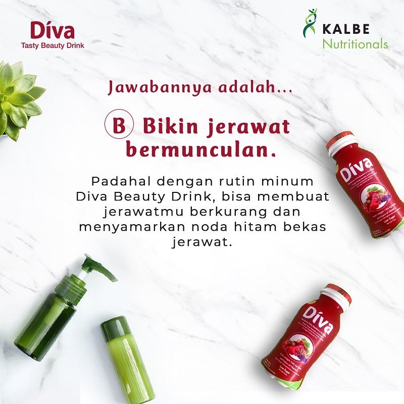 DIVABeautyID's tweet photo. Selamat buat Ladies yang bisa jawab pertanyaan ini dengan benar! Berarti tandanya, kamu udah sering nyimak konten yang dibahas sama Diva nih. Nah, tapi jangan cuma merhatiin aja, dong. Kamu juga perlu realisasiin dengan minum Diva Beauty Drink. #GlowLikeDiva https://t.co/RyuKM6bduQ