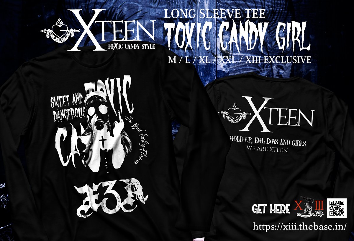 xteen_official's tweet photo. XTEEN #NewMerch

2021年版・超現場主義パーカ
「TOXIC CANDY GIRL」
ロンTEE版・受注限定発売🀄️

LONG SLEEVE TEE「TCG」
#X3A XTEEN3周年モデル
SIZE: M/L/XL/XXL

完全受注限定†再販はありませんので是非この機会にGETしてください😉

GET HERE -XIII-
https://t.co/BLhtZx9B1H https://t.co/GSjcC5F639