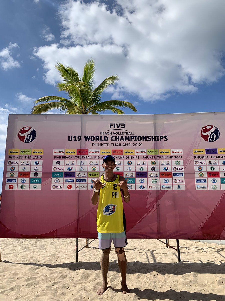 alexandercbtn's tweet photo. 2021 U19 FIVB BEACH VOLLEYBALL WORLD CHAMPIOSHIP🇵🇭🙏🏻🇹🇭🏐

#PNVF
#PSC
#VANI
#REBISCOPH https://t.co/gxJrGbhhF7