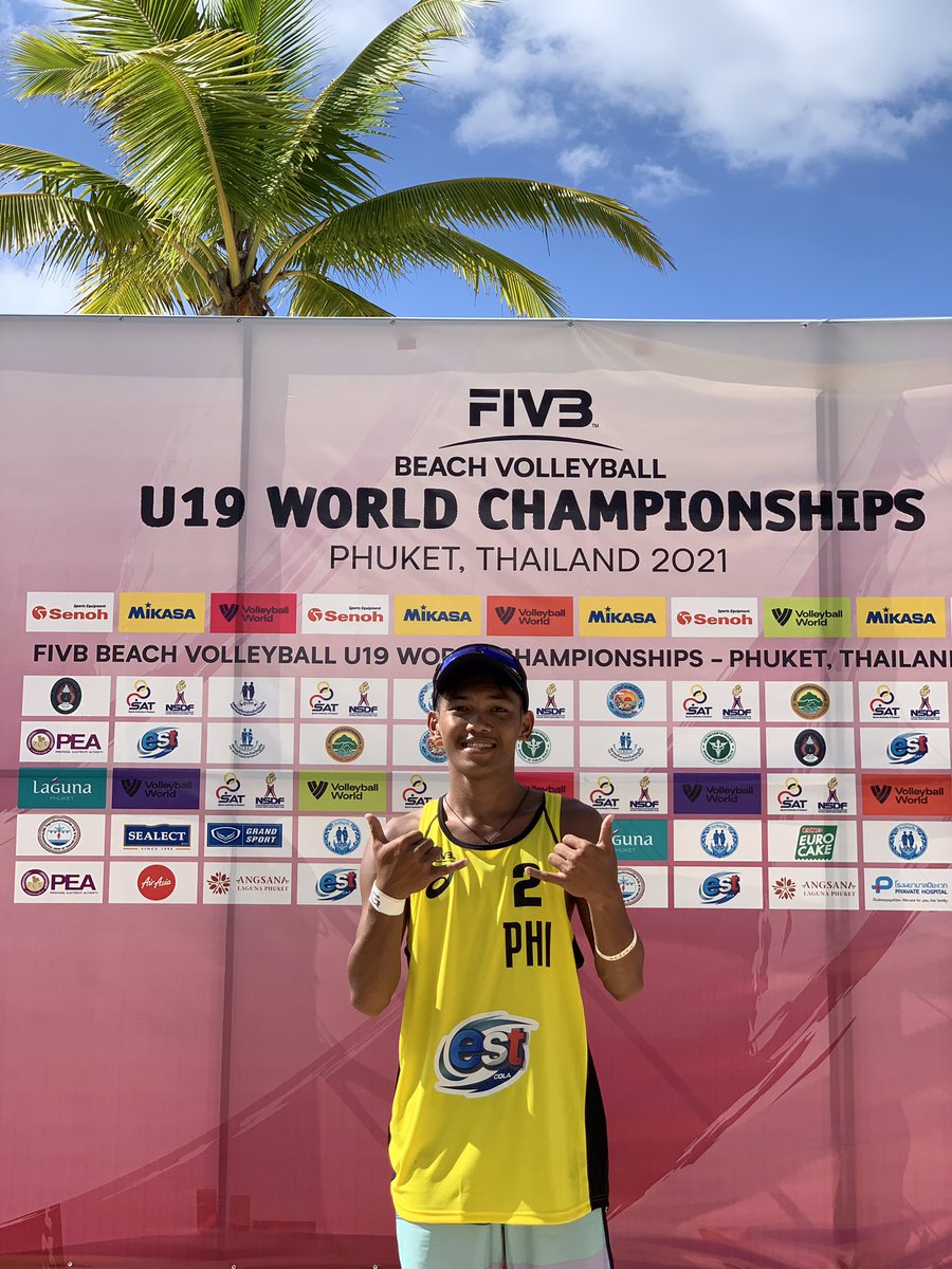 alexandercbtn's tweet photo. 2021 U19 FIVB BEACH VOLLEYBALL WORLD CHAMPIOSHIP🇵🇭🙏🏻🇹🇭🏐

#PNVF
#PSC
#VANI
#REBISCOPH https://t.co/gxJrGbhhF7