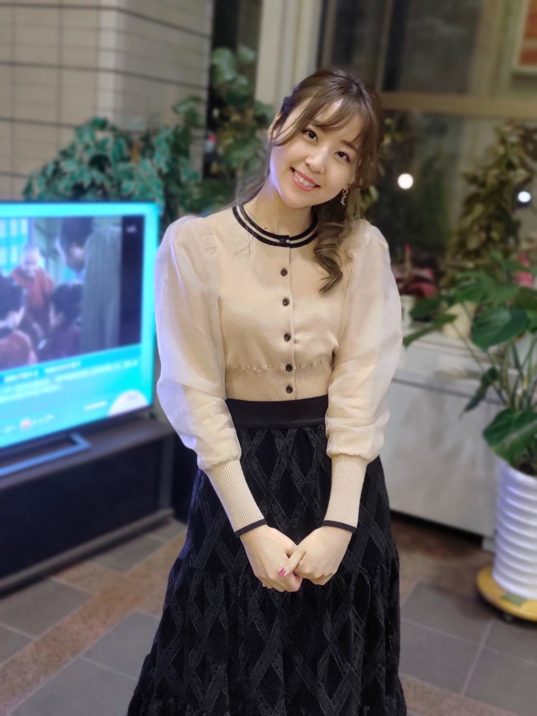 Herlipto organdy fairy knit tops black-