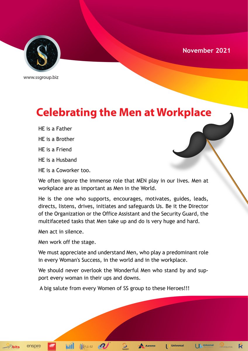 SSGroupCompany1's tweet photo. Let’s go November.
We thank our Managing Director, Mr. Kamakoti Sridhar, for his wonderful words of Wisdom.
We welcome onboard our Cherry Picked employees who have become an integral part of SS Family.
#SSGroup #Edition11 #MonthlyCommunique #NovemberNewsletter #MD #success https://t.co/ih4cKBGcji