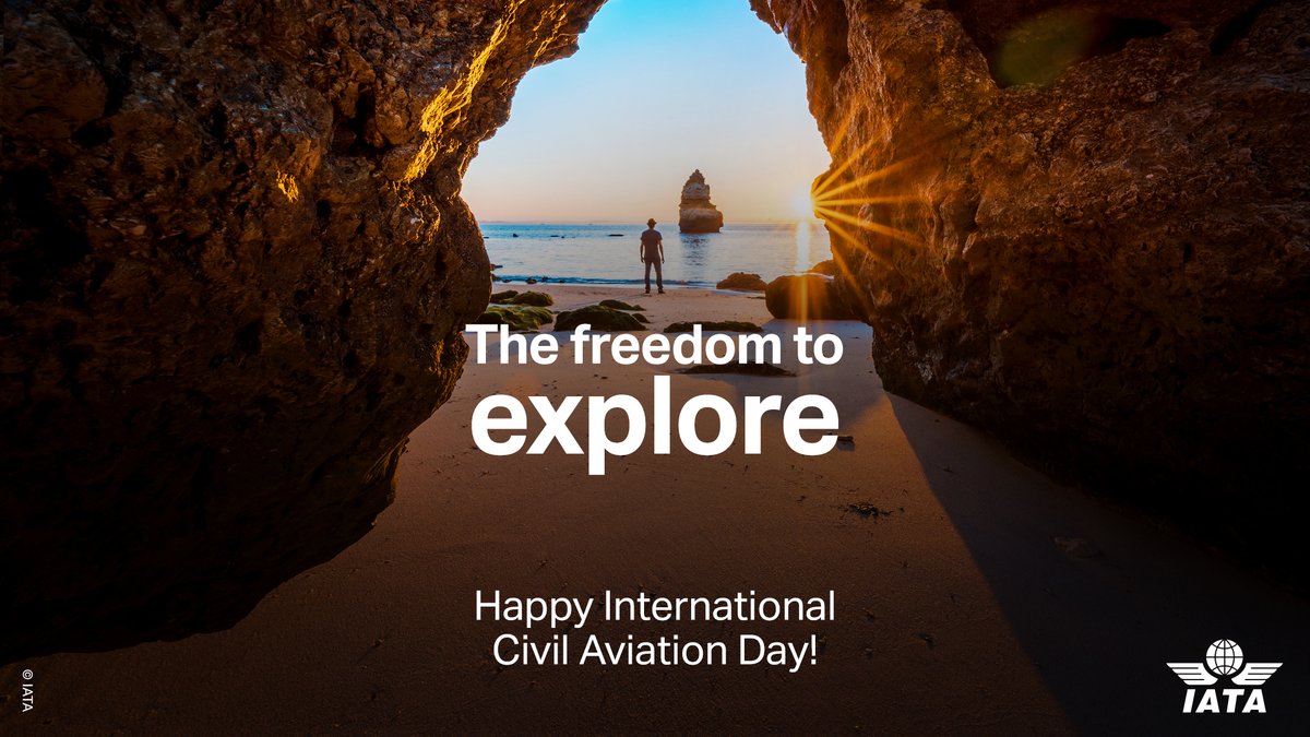 IATA's tweet photo. Today on #InternationalCivilAviationDay, we celebrate all of the benefits that ✈️ has brought us. 

Air travel provides the freedom to connect with family &amp; friends, form new relationships, explore new places 🌍, work &amp; study abroad, and much more 👇 👇 👇 https://t.co/fwVKFLDtOW