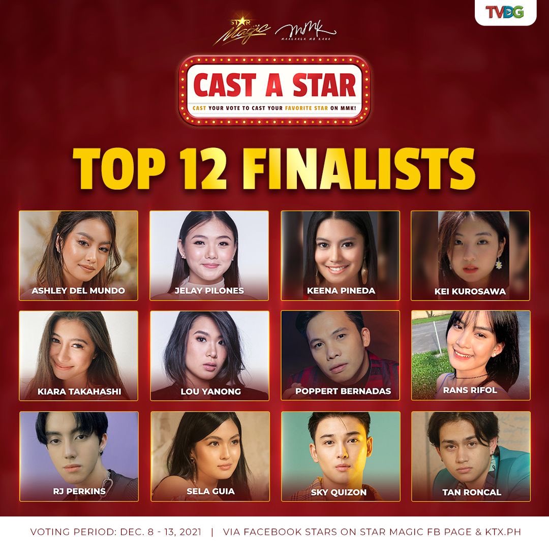starmagicphils's tweet photo. Simula na bukas ng FINAL round! 🎬

Sino kina Ashley, Jelay, Keena, Kei, Kiara, Lou, Rans, RJ, Sela, Sky, Poppert, at Tan ang gusto mong i-cast sa susunod na MMK? Cast your vote to cast your favorite star by voting via Facebook Stars &amp; https://t.co/H40f74xcui from Dec. 8-13! https://t.co/fGGdnAfyEY