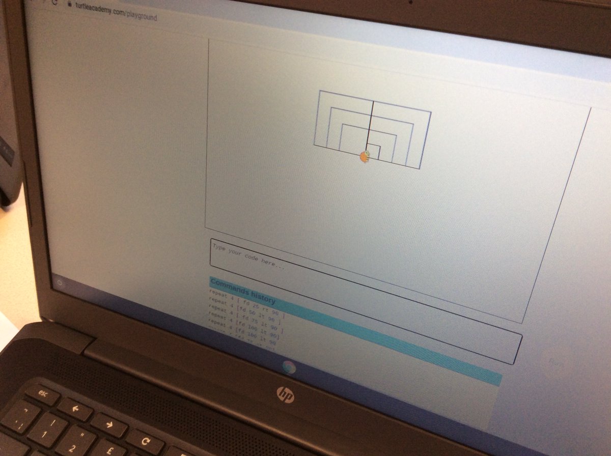 Dunton_school's tweet photo. Some excellent work being done creating algorithms and repeating patterns using Logo in Class 3 this week. 
Have a go yourself at https://t.co/7sqvPw64ze https://t.co/NI3Eyn8KSm