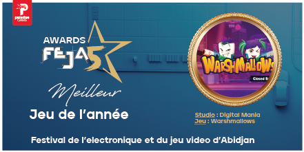 ParadiseGame_'s tweet photo. Le jeu vidéo "Warsmallows" du studio Tunisien Digital Mania remporte le #FejaAward dédié aux jeux vidéo Africains dans la catégorie « Best Game of the year ».
#Gaming #Feja5 https://t.co/H9ulN8eWpg