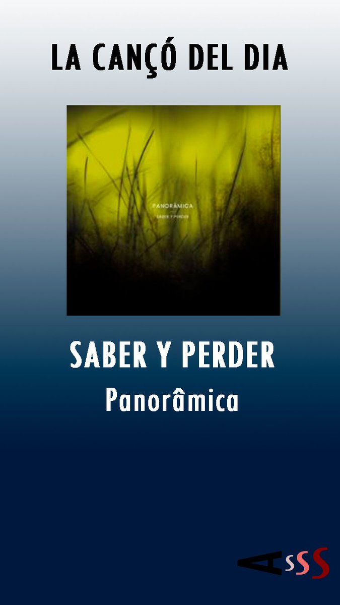 #AvuiSona com a #Cançódeldia #SaberyPerder de <a href="/panoramicapop/">panorâmica</a>!

El senzill que dona nom al seu últim treball, publicat aquest 2021. I és que, a vegades, acabar perdent és acabar guanyant, depén de com un s'ho miri 👇

youtu.be/xgIxRrWmlkU