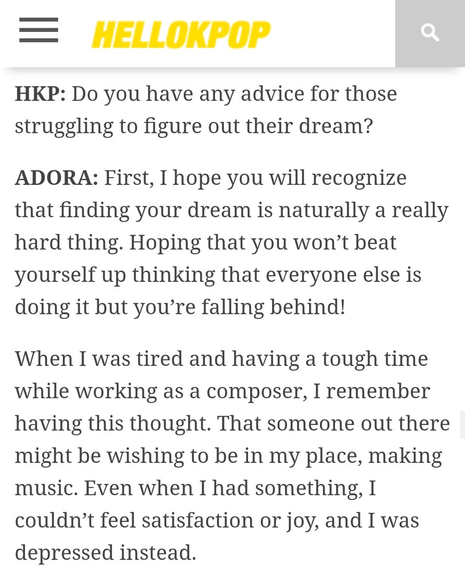 ADORA_base's tweet photo. #ADORA gave a long answer as an advice to those who struggle to figure out their dream

"Hoping that you won't beat yourself up thinking that everyone else is doing it but you're falling behind!"

hellokpop:https://t.co/mAD7JuzDmw https://t.co/lxwOoajFeu