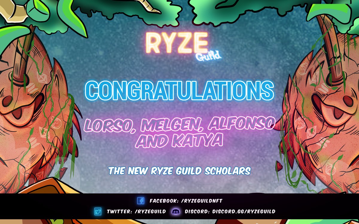 RyzeGuild's tweet photo. We would like to announce 6 new scholars: Lorso, Melgen, Alfonso, Orion, Nathaly, and Katya. These breathtaking trainers are the latest to responded to our battle call, signed up, and sealed the deal! Make us proud scholars!

#RyzeGuild
@AxieInfinity 
#AxieScholarship https://t.co/rw3J754I1w