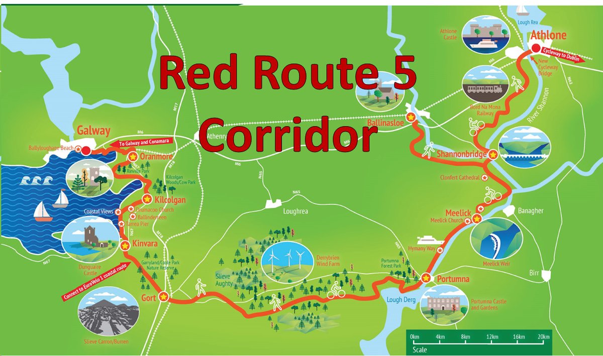 The news is out #RedRoute5 has been selected as the preferential route to Connect Athlone with Galway!
Check out the route detail! 
This has been a major community driven campaign, and we are over the moon with the result ! 1/3