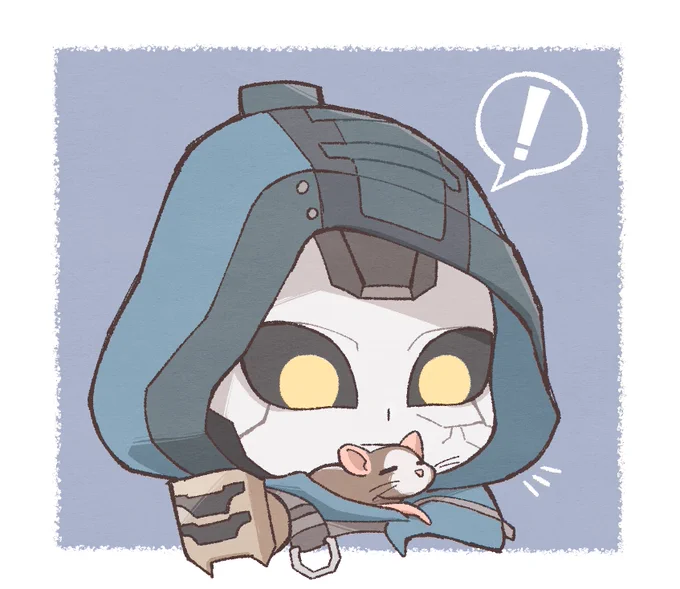 #リプ来たキャラの顔だけ描く 
アッシュちゃん🐭🗡️ 